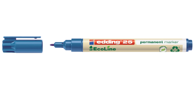Marqueur edding 25 EcoLine ogive 1mm bleu