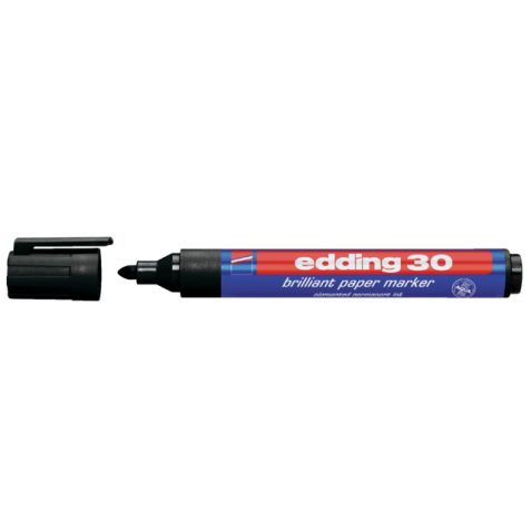 Marqueur edding 30 brilliant ogive 1,5-3mm noir