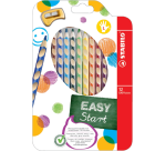Kleurpotloden STABILO 331 Easycolor linkshandig puntenslijper ass 12st