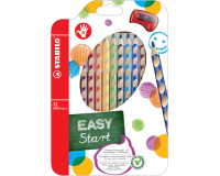 Kleurpotloden STABILO 331 Easycolors rechtshandig inclusief puntenslijper assorti etui à 12 stuks