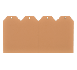 Label HF2 nr 0 200gr 25x50mm bruin 1000 stuks