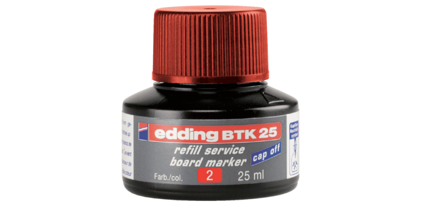 Encre marqueur edding BTK25 pour tableau blanc rouge