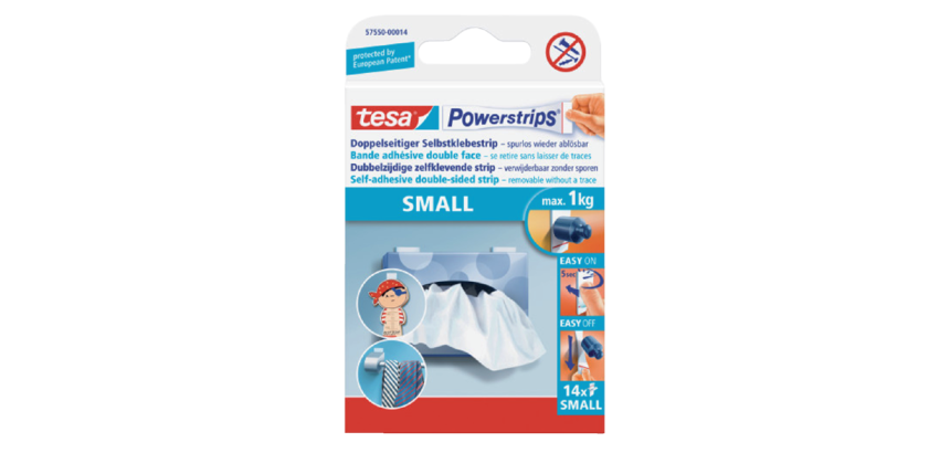 Kleefstrips tesa Powerstrips® SMALL dubbelzijdig 1kg 14 stuks