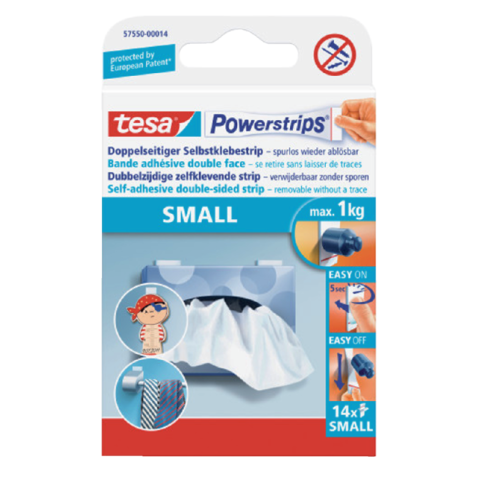 Bande adhésive tesa Powerstrips® SMALL double face 1kg 14 pièces