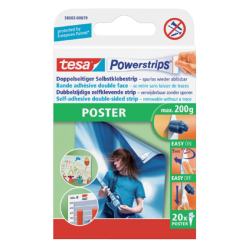 Kleefstrips tesa Powerstrips® poster dubbelzijdig 20 stuks blister 20 stuks