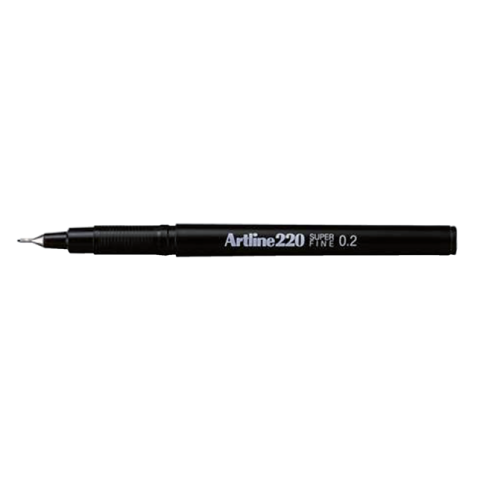 Fineliner Artline 220 rond super fijn blauw