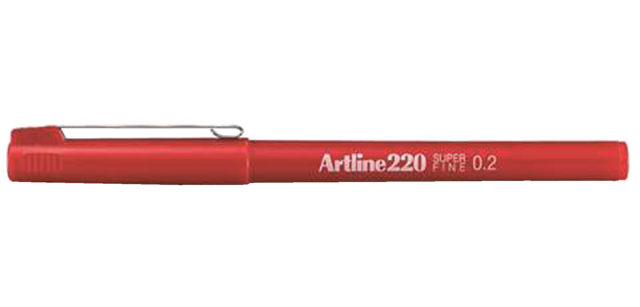 Fineliner Artline 220 Konische Spitze Extra Fein Rot