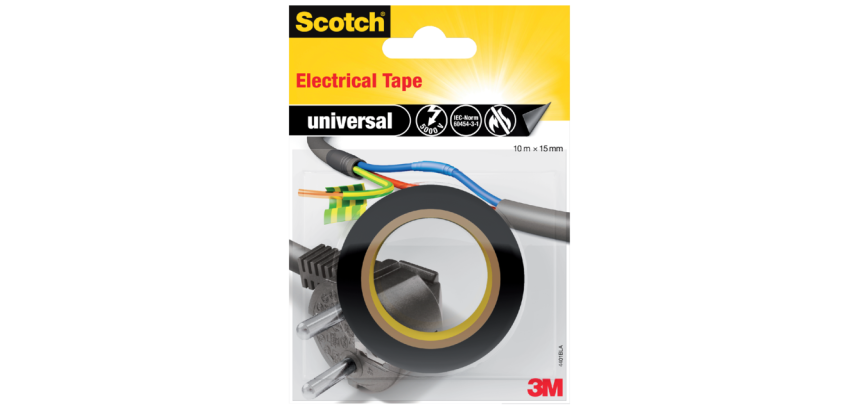 Black electrical insulation tape 10mx15mm