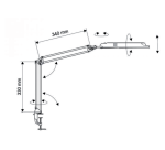 Lampe de bureau MAULatlantic LED avec pince noir