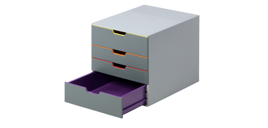 Ladenbox Durable Varicolor 4 laden grijs