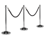 Corde Securit 150cm noire avec embouts chromés