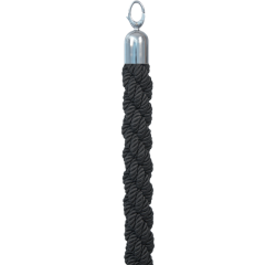 Corde Securit 150cm noire avec embouts chromés