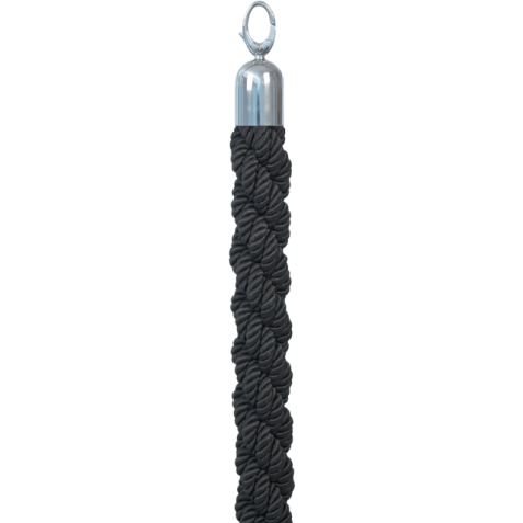 Afzetkoord Securit 150cm zwart met chroome knop