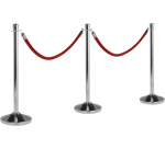 Corde Securit 150cm noire avec embouts dorés