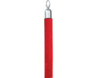 Corde Securit 150cm rouge avec embouts chromés