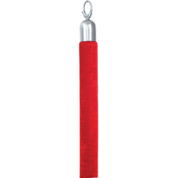 Corde Securit 150cm rouge avec embouts chromés