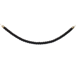 Corde Securit 150cm noire avec embouts dorés
