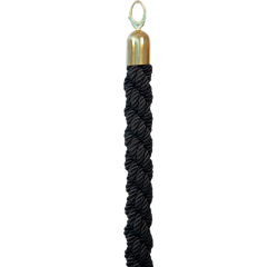 Afzetkoord Securit 150cm zwart met goudkleurige knop