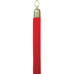 Corde Securit 150cm rouge avec embouts dorés