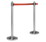 Poteau Securit inox avec enrouleur 210cm rouge