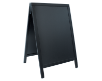 Stoepbord Securit 550x850x30mm zwart hout