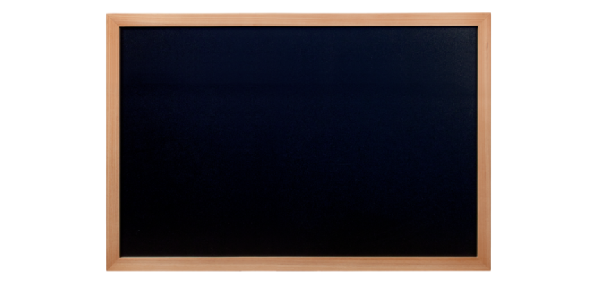 Ardoise murale WOODY, avec cadre en bois (L)600 x (H)800 mm
