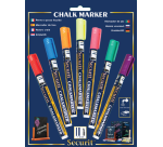 Krijtstift Securit SMA-100 rond ass 1-2mm blister à 7 stuks