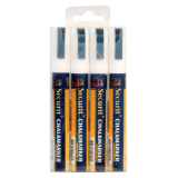 Krijtstift Securit SMA-510 schuin wit 2-6mm blister à 4st