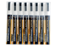 Feutre-craie Securit SMA-510 biseau 2-6mm blanc étui 8 pièces