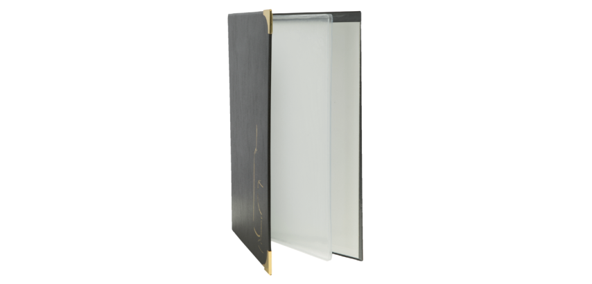 Securit Wine List 4x 2 Black Pockets