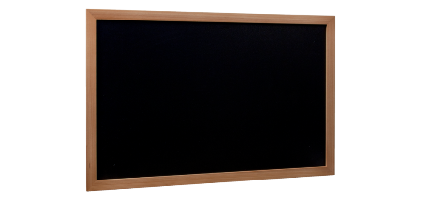 WOODY wall slate, with wooden frame (L)400 x (H)600 mm