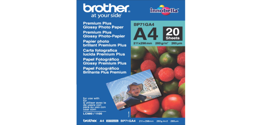 Brother Innobella Premium Plus BP71GA4 - Fotopapier - glänzend - 20 Blatt - A4 - 260 g/m²