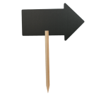 Ardoise Securit flèche 440x270mm avec pic en bois