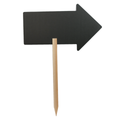 Krijtbord Securit pijl 440x270mm met houten pin