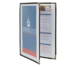 Protège-menu Securit A4 2 volets/4 pages transparent 3 pièces