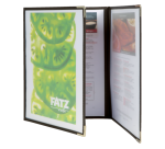 Protège-menu Securit A4 3 volets/6 pages transparent 3 pièces