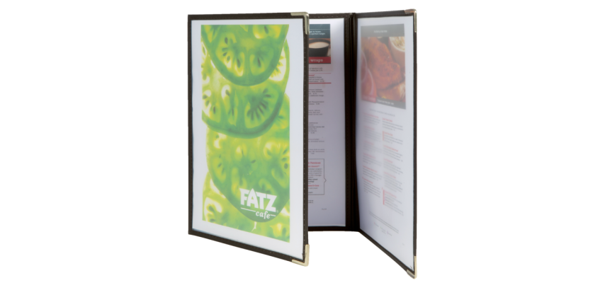 Protège-menu Securit A4 3 volets/6 pages transparent 3 pièces