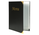 Protège-menu Securit A4 4x 2 pochettes noir