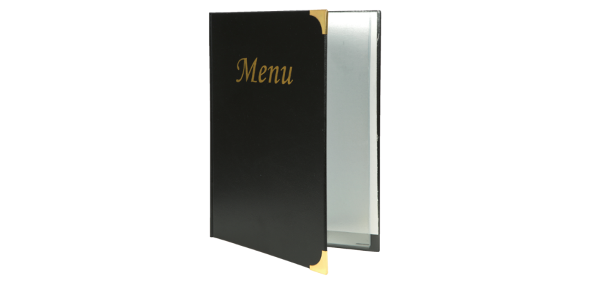 Protège-menu Securit A4 4x 2 pochettes noir