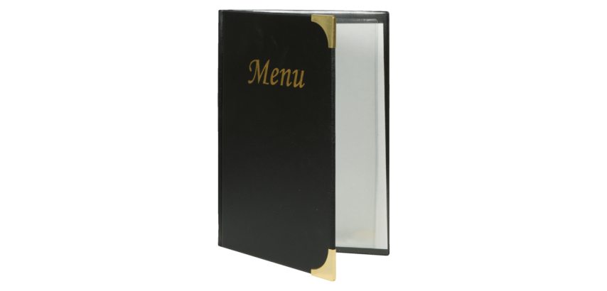 Securit A5 Menu Cover 4x2 Pockets Black
