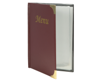 Protège-menu Securit A5 4x 2 pochettes bordeaux
