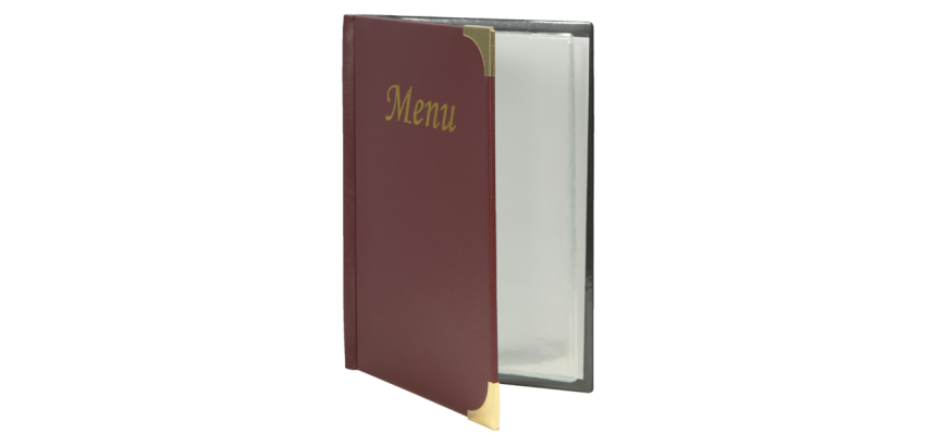 Securit A5 Menu Cover 4x 2 Pockets Burgundy