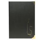 Carte des vins Securit 4x 2 pochettes noir