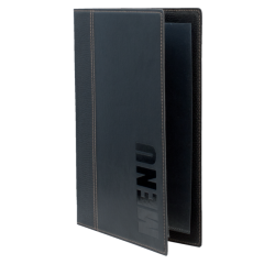 Menukaart Securit Trendy A5 1 x 2 tassen zwart