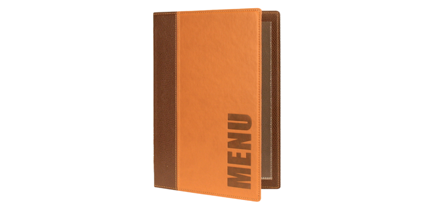 Securit Trendy Speisekartenschutzhülle A5 1x 2 Taschen Braun
