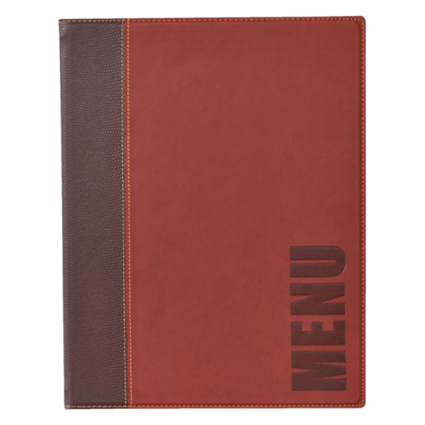 Protège-menu Securit Trendy A5 1x 2 pochettes bordeaux