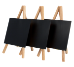 Securit tafelkrijtbord mini driepoot, beuk