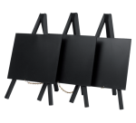 Ardoise de table Securit mini trépied 26x15,5x1,3cm bois nat