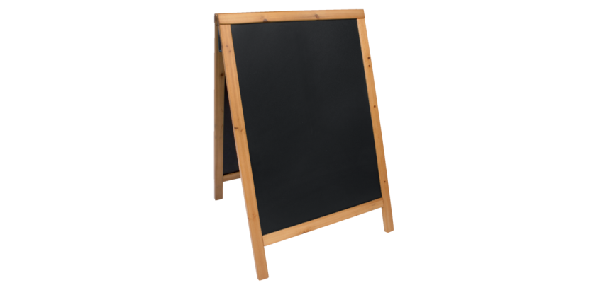 Stoepbord Securit 550x850x30mm teak hout