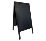 Stoepbord Securit 700x1250x40mm zwart hout